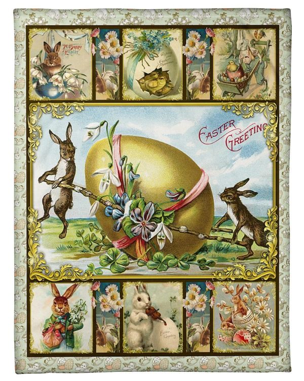 Funny Easter Bunny  Hard Working Blanket