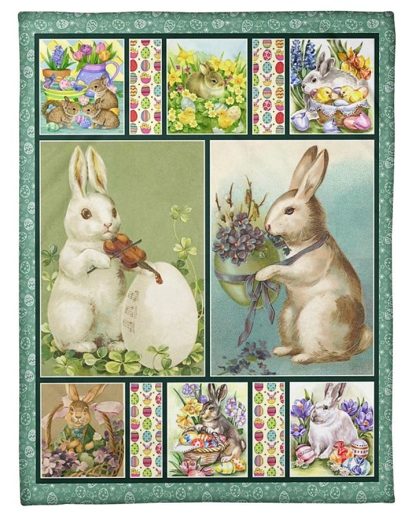 Funny Easter Bunny Violin Blanket