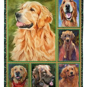 Funny Golden Retriever Blanket