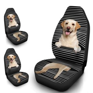 Funny Labrador Retriever Car Seat Covers Custom Labrador Retriever Car Accessories For Dog Lovers