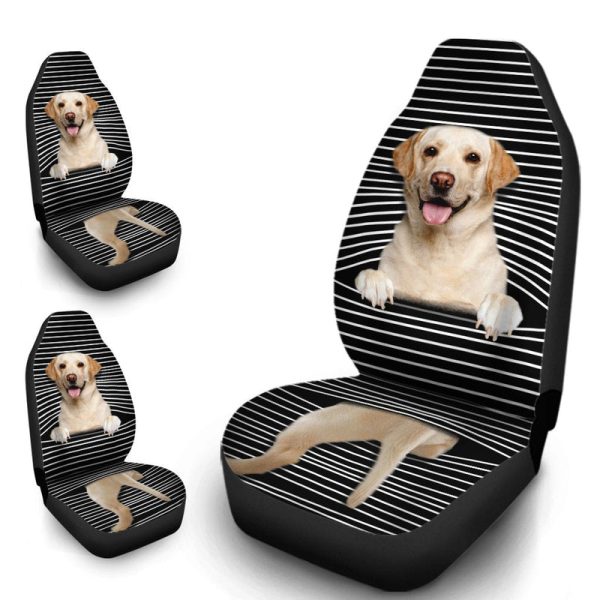 Funny Labrador Retriever Car Seat Covers Custom Labrador Retriever Car Accessories For Dog Lovers