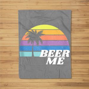 Funny Vintage Retro Beer Me Men Women Gift Fleece Blanket