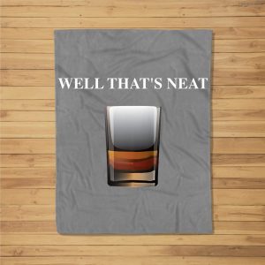 Funny Whiskey Lovers Men Gift  Cute Alcohol Drinker Bourbon Baseball Fleece Blanket