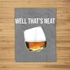 Funny Whiskey Lovers Men Gift  Cute Alcohol Drinker Bourbon Fleece Blanket