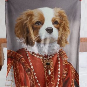 Funny  – A Funny Dog With The Red Shirt Customized Photo Blanket