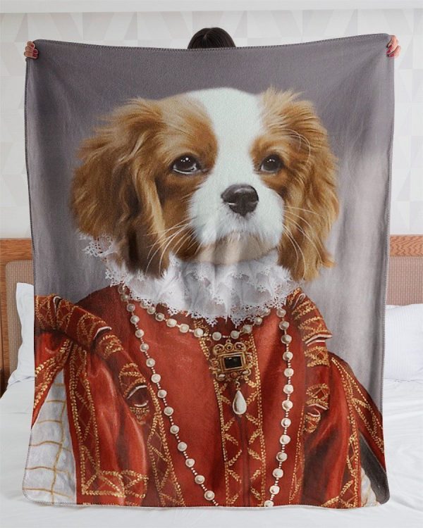 Funny  – A Funny Dog With The Red Shirt Customized Photo Blanket