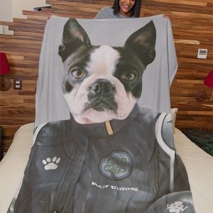 Funny  – Funny Dogs Paw Union Customized Photo Blanket