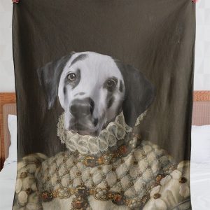 Funny  – Funny Pets A Black Spot Dog Customized Photo Blanket