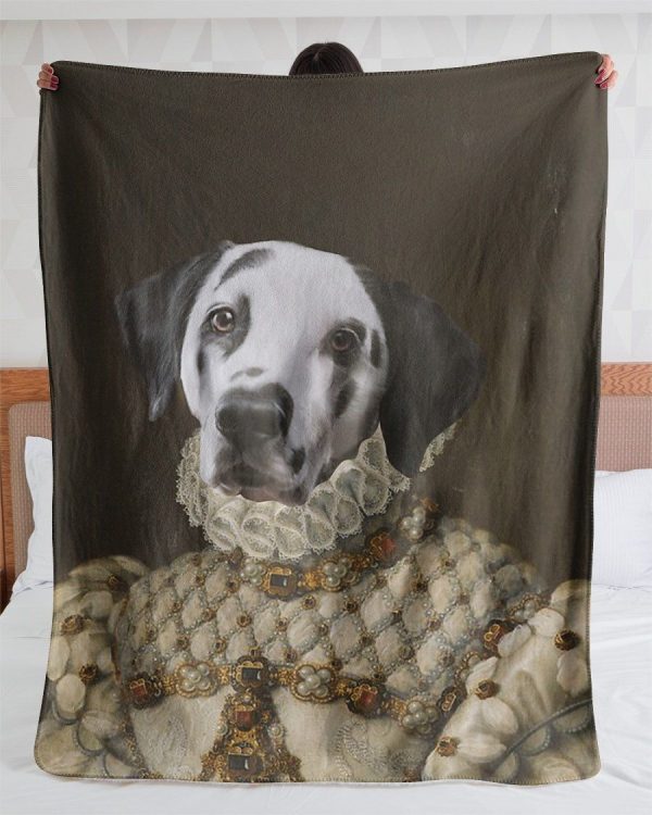 Funny  – Funny Pets A Black Spot Dog Customized Photo Blanket