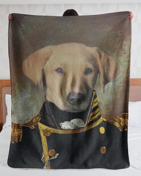 Funny  – Funny Pets A Commander Dog Customized Photo Blanket