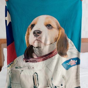 Funny  – Funny Pets An Astronaut Dog Customized Photo Blanket