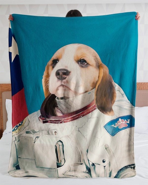 Funny  – Funny Pets An Astronaut Dog Customized Photo Blanket