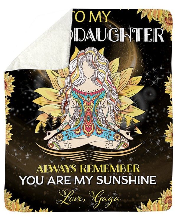 Gaga Gift To Granddaughter You Are My Sunshine Blanket