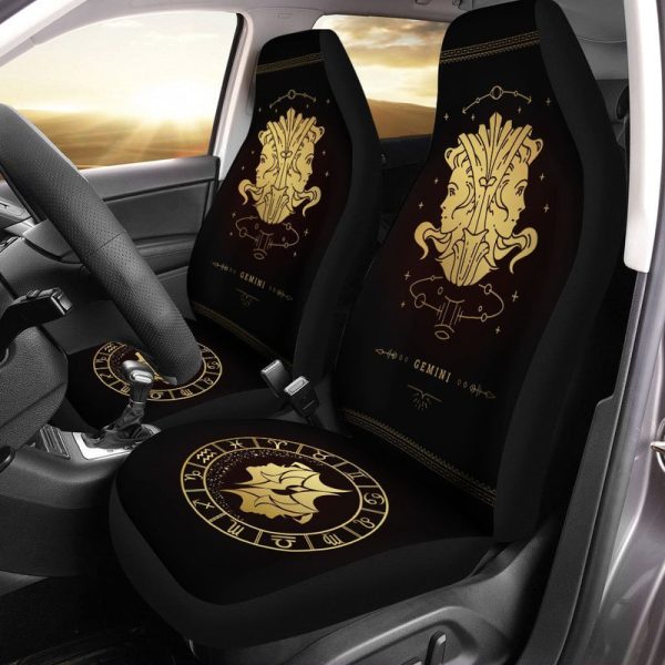 Gemini Horoscope Car Seat Covers Custom Birthday Gifts Car Accessories