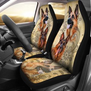 German Shepherd Car Seat Covers Custom Vintage Car Accessories For Dog Lovers