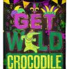 Get Wild Crocodile Mardi Gras Blanket