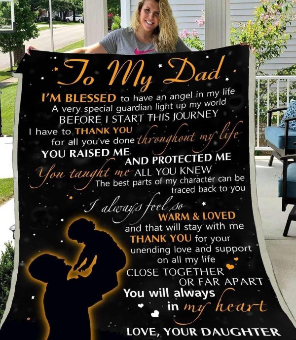 Gift For Dad From Daughter  Thank You For Your Unending Love And Support Blanket