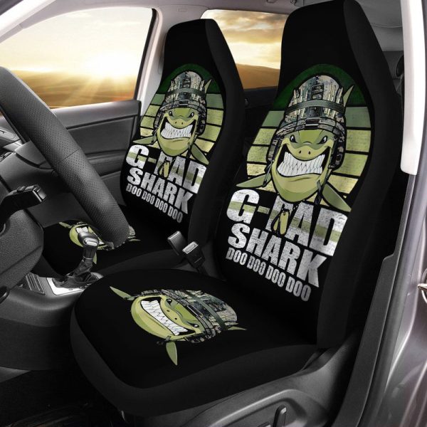 Gift For Dad Shark Car Seat Covers Custom G-Force Gift Idea For Veteran Car Accessories