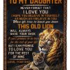 Gift For Daughter Never Forget That I Love You Custom Design Blanket