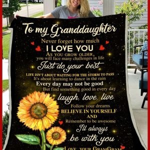 Gift For Granddaughter Follow Your Dream And Believe In Yourself Blanket