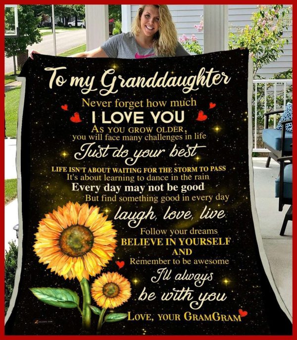 Gift For Granddaughter Follow Your Dream And Believe In Yourself Blanket