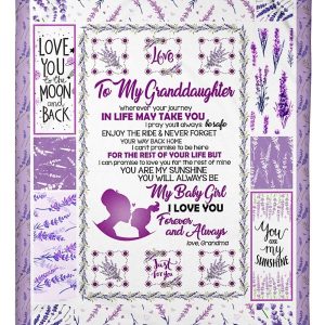 Gift For Granddaughter Love You Forever And Always Custom Design Blanket