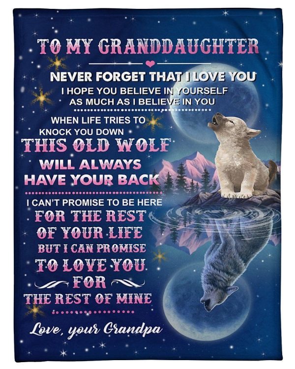 Gift For Granddaughter Never Forget That I Love You Trending Blanket