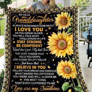 Gift For Granddaughter You Are My Sunshine Blanket