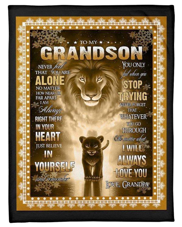 Gift For Grandson I’ll Always Love You Special Custom Design Blanket