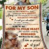 Gift For Son Listen To Your Heart Blanket