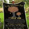 Gift For Wonderful Dad From Daughter  I Love You With All My Heart Blanket