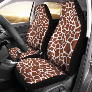 Giraffe Car Seat Covers Printed Custom Animal Skin Car Accessories