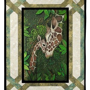 Giraffe Mom And Baby Blanket