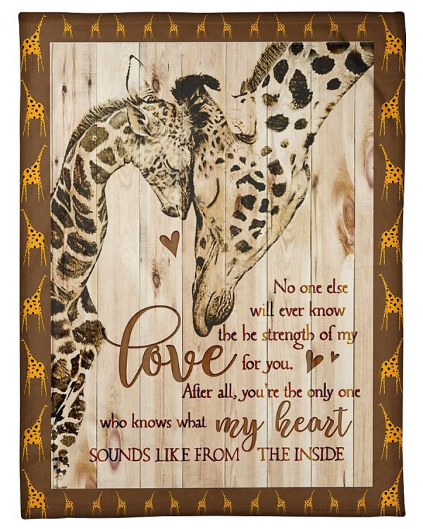 Giraffe Mom And Baby My Heart Blanket