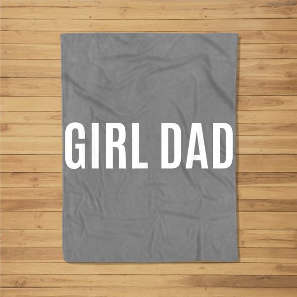 Girl Dad Fathers Day Gift From Wife Daughter Baby Girl Fleece Blanket