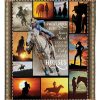 Girl Riding Horse Blanket