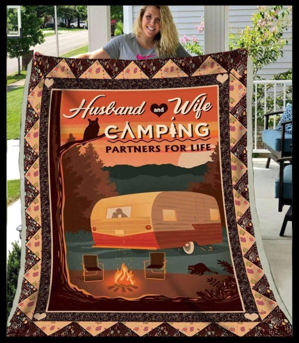 Giving Camping Lovers Husband And Wife Camping Partners For Life Blanket