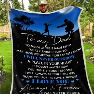 Giving Dad I Love You Always And Forever Blanket