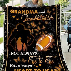 Giving Family Grandma And Granddaughter Always Heart To Heart Blanket