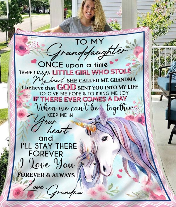 Giving Granddaughter I’ll Stay There Forever Blanket