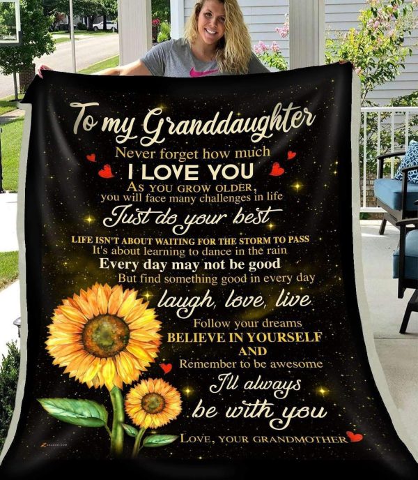 Giving Granddaughter Just Do Your Best Blanket