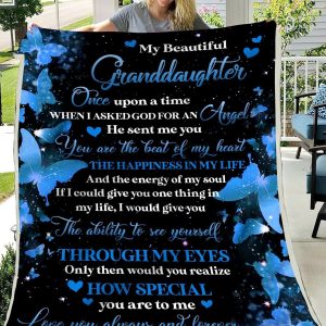 Giving Granddaughter You Are My Angel Blanket