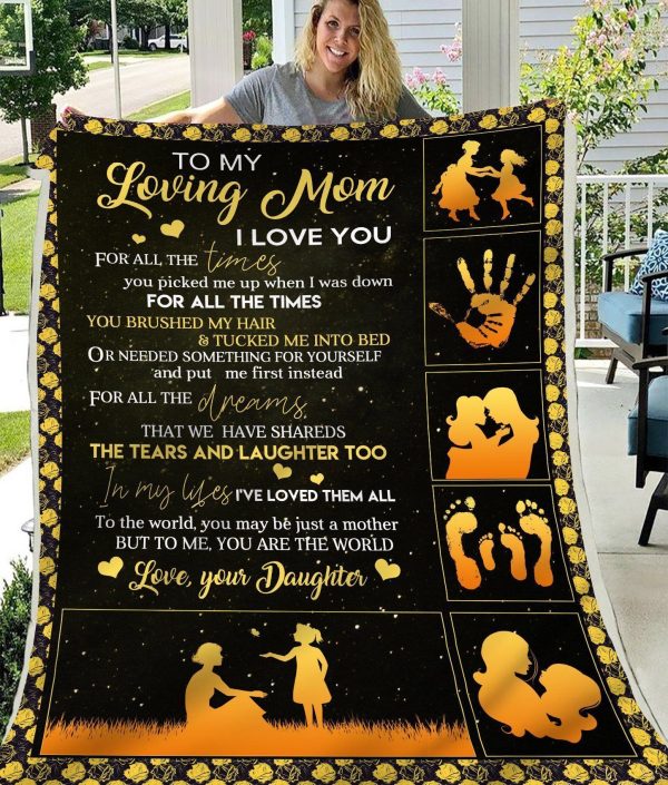 Giving Mom I Love You For All The Times Blanket