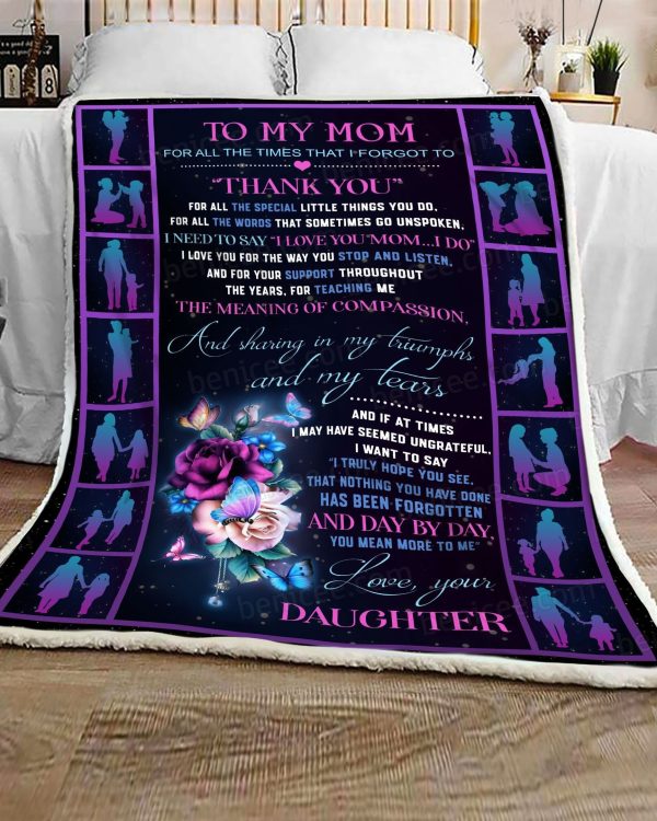 Giving Mom Thanks For All Special You Do Blanket