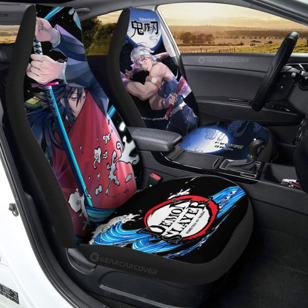 Giyuu And Tengen Uzui Car Seat Covers Custom Car Accessories