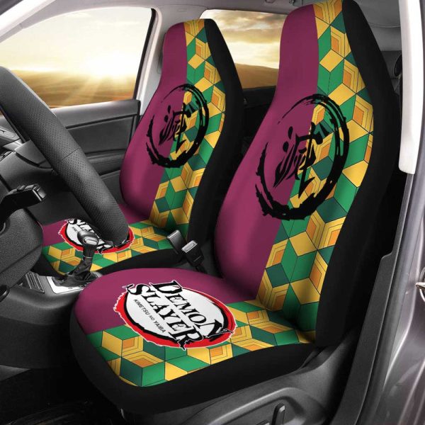 Giyuu Seat Covers For Car Custom Uniform Demon Slayer Anime Car Accessories