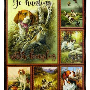 Go Hunting With Beagles Blanket