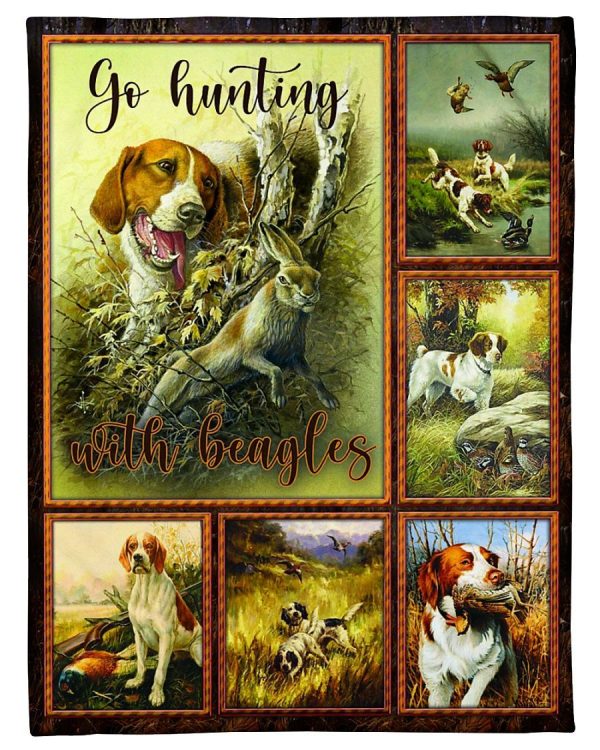 Go Hunting With Beagles Blanket