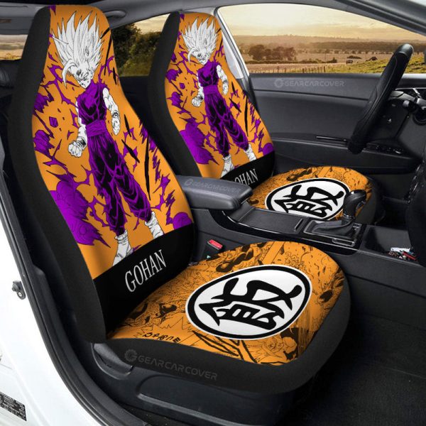 Gohan Car Seat Covers Custom Manga Color Style