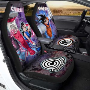 Goku And Chichi Car Seat Covers Custom Galaxy Style Car Accessories